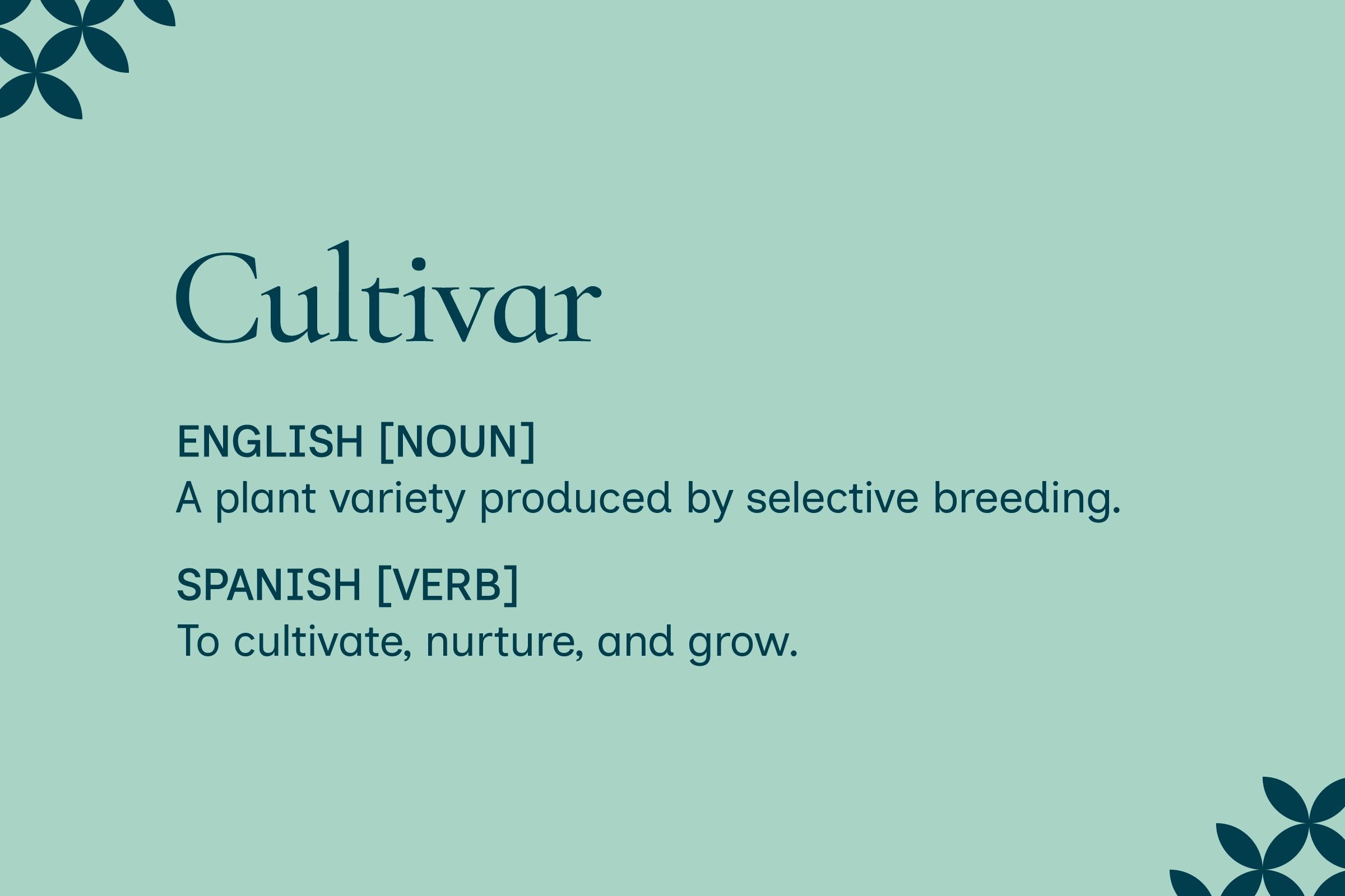 Meaning of Cultivar